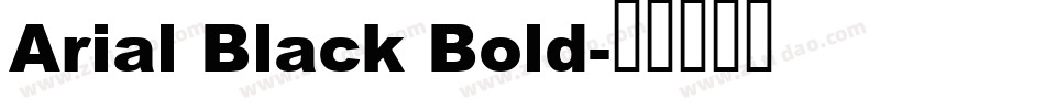 Arial Black Bold字体转换